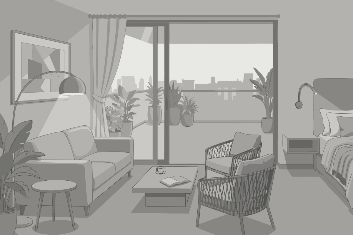 Two-Bedroom Deluxe Apartment with Balcony